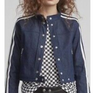 Rag&Bone Size 6 Indigo Denim Tony Jacket  Motorcycle Style Cafe